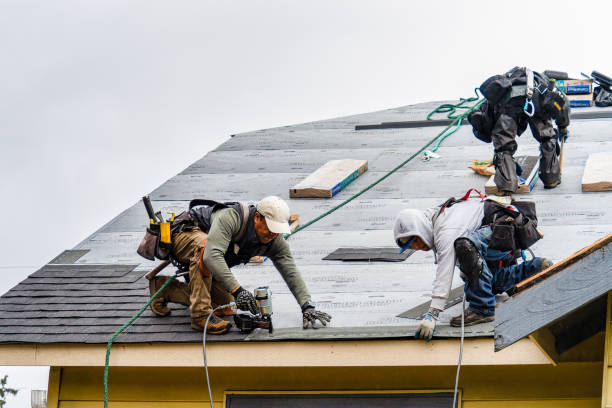 Professional Gutter Installation technician working in Montclair, VA